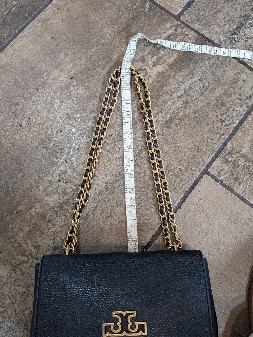 Tory Burch Britten Pebbled Leather Gold Chain Luxury Crossbody/Shoulder Bag π€ - Picture 13 of 17